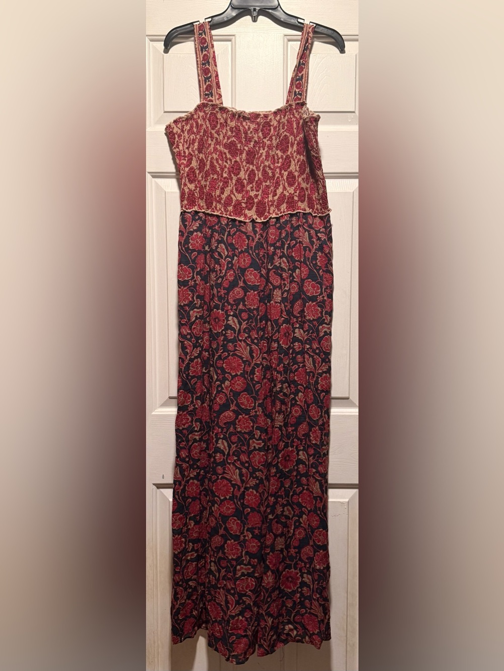 NWOT NATURAL LIFE Burgundy Floral Wide-Leg Jumpsuit - Picture 3 of 7